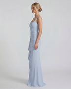 Square Neck Sleeveless Side Split Bodycon Maxi Dress