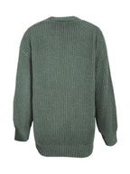 Women's Oversized V-Neck Cardigan with Button Front