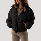 Women's Oversized Padded Puffer Jacket with Zip Front