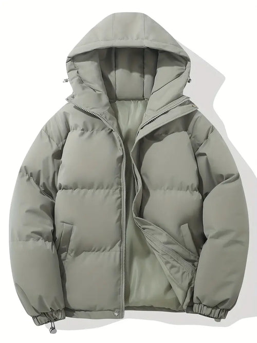 Unisex padded hooded puffer jacket for women and men