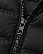 Women's Cotton Padded Hooded Puffer Jacket with Zip Front and Pockets