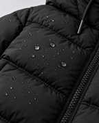 Women's Cotton Padded Hooded Puffer Jacket with Zip Front and Pockets