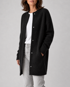 Women's Longline Button Front Knit Cardigan