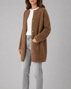 Women's Longline Button Front Knit Cardigan
