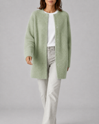 Women's Longline Button Front Knit Cardigan