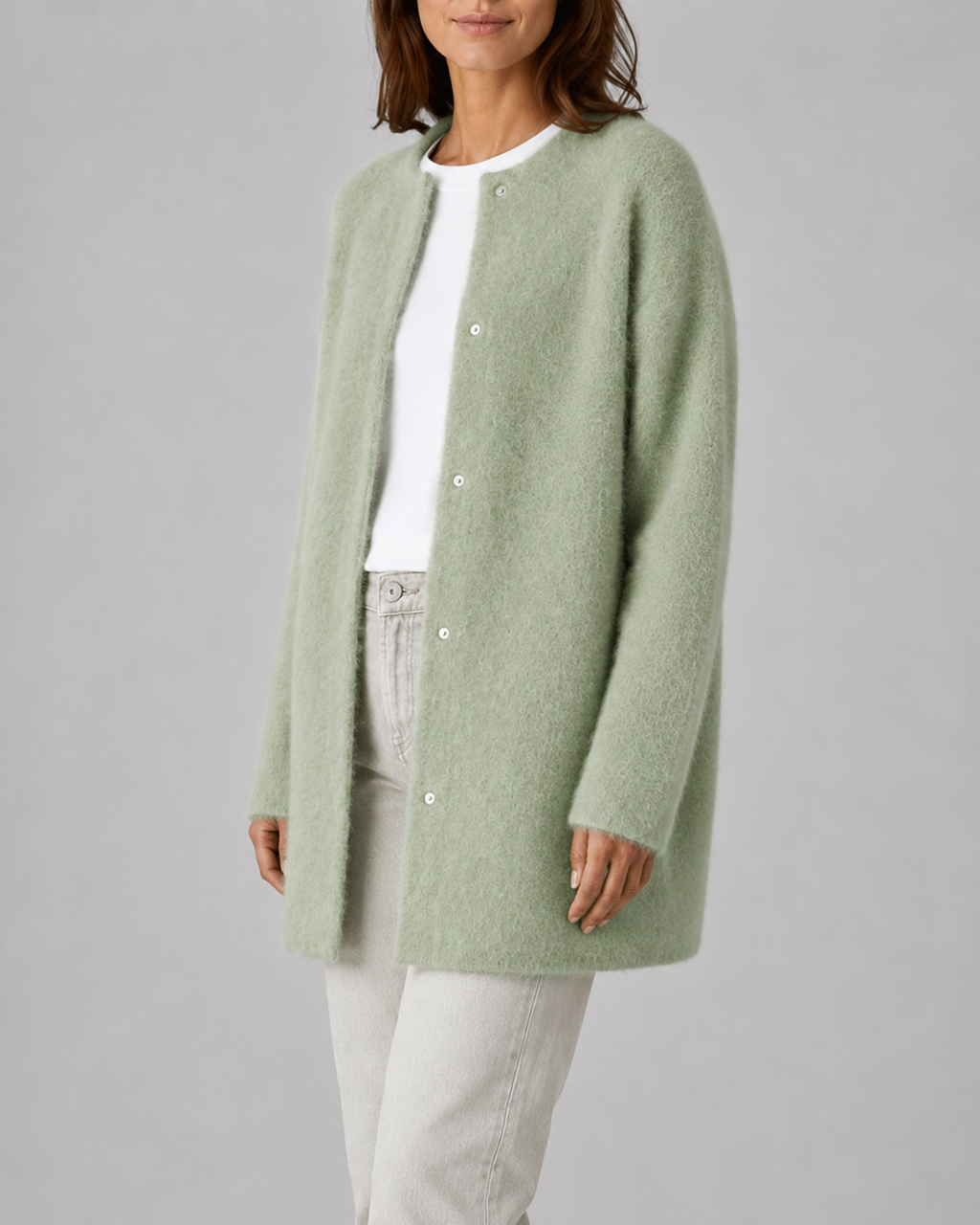 Women's Longline Button Front Knit Cardigan