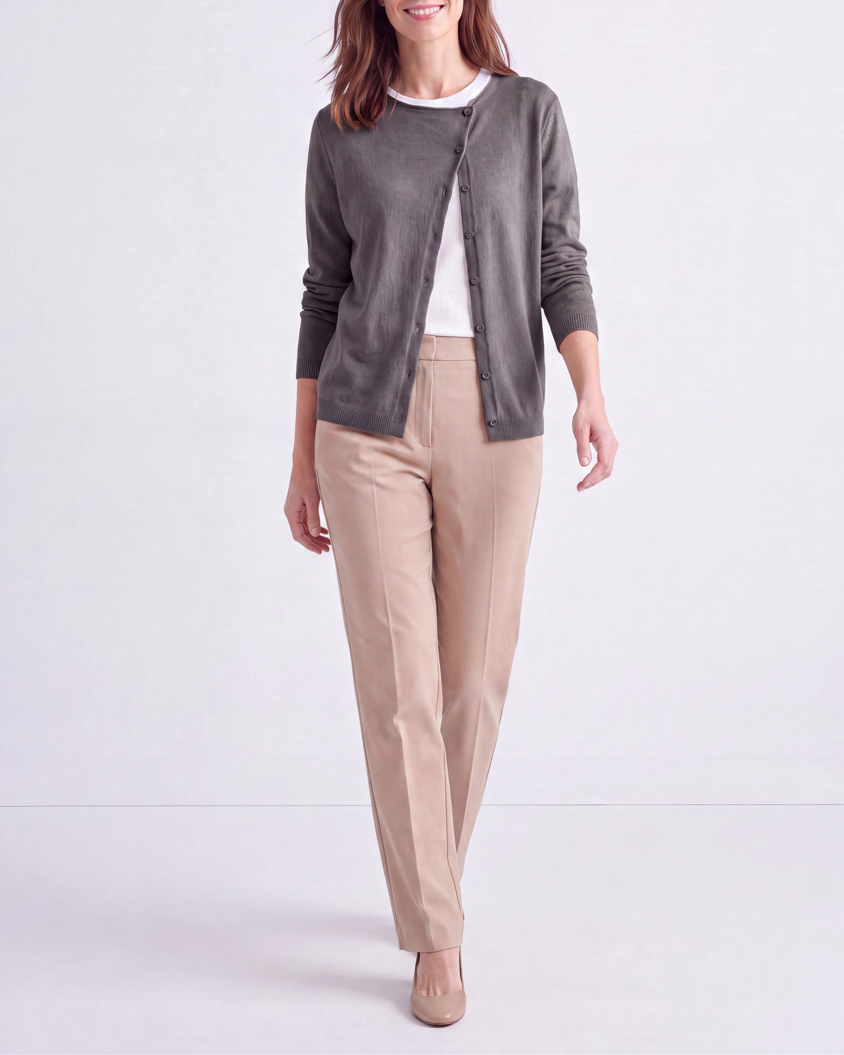 Women's Fitted V Neck Button Up Knit Cardigan