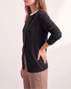 Women's Fitted V Neck Button Up Knit Cardigan