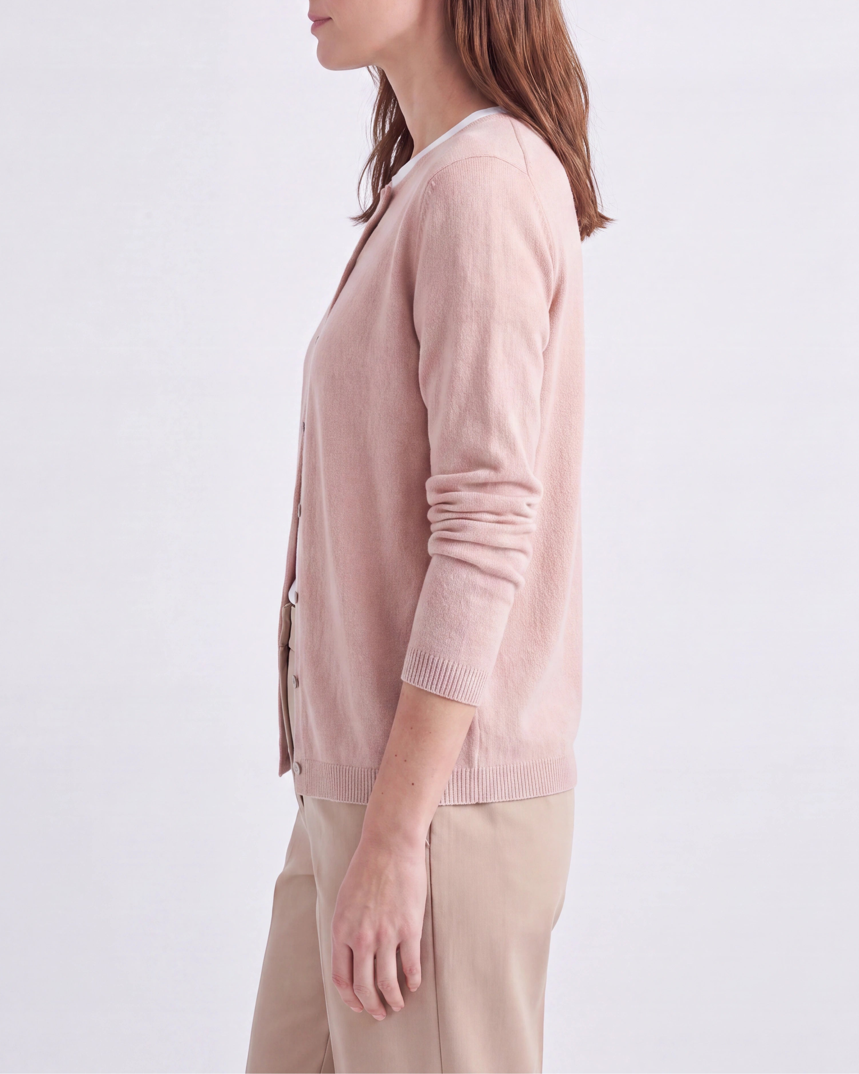 Women's Fitted V Neck Button Up Knit Cardigan