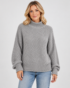 Women's Chunky Turtleneck Knit Jumper with Drop Shoulders