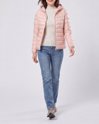 Women's Lightweight Hooded Zip Up Puffer Jacket