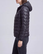 Women's Lightweight Hooded Zip Up Puffer Jacket