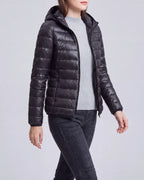 Women's Lightweight Hooded Zip Up Puffer Jacket