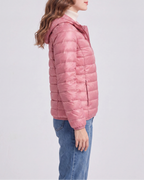 Women's Lightweight Hooded Zip Up Puffer Jacket