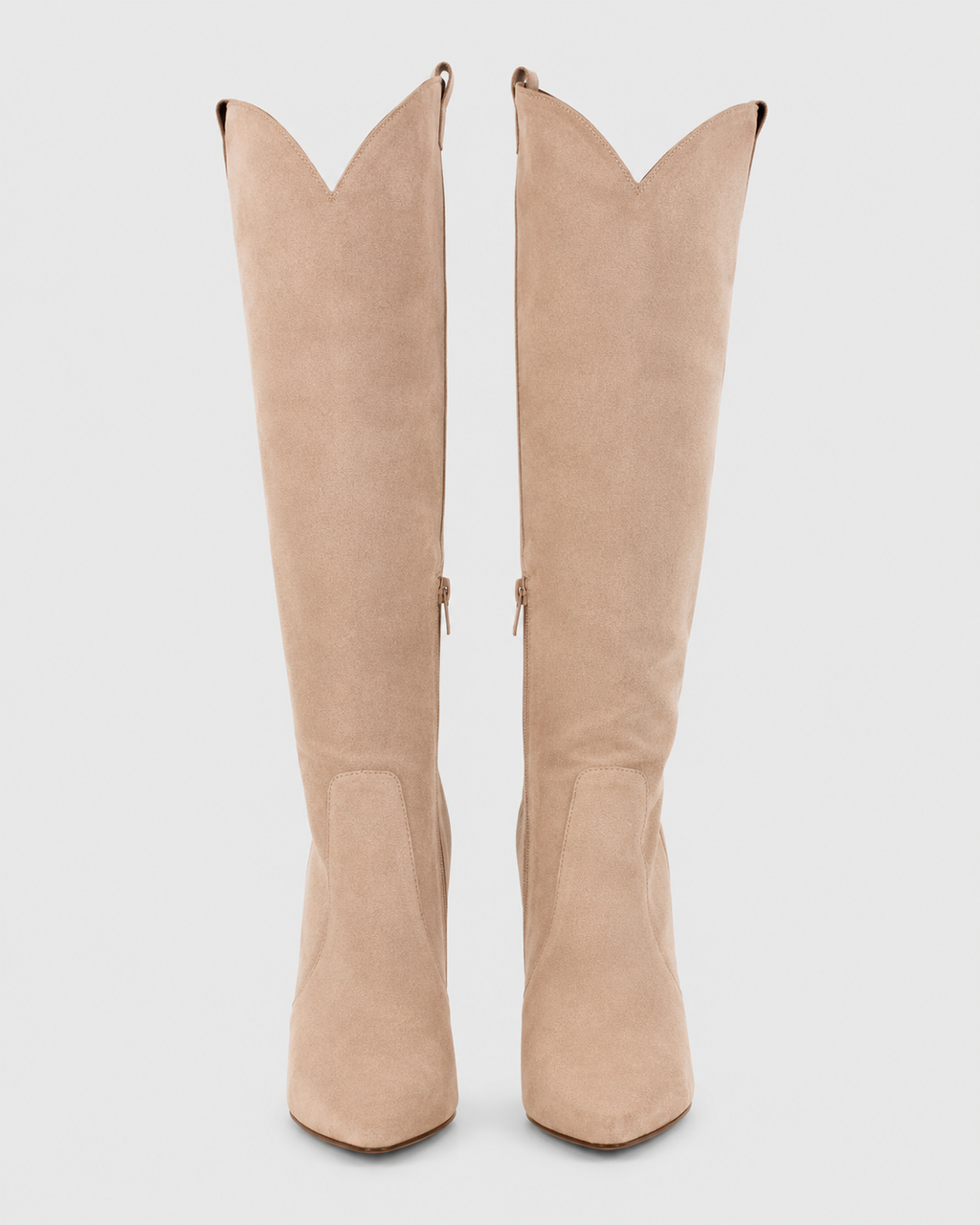 Women's Western Knee High Boots with Pointed Toe and Stiletto Heel