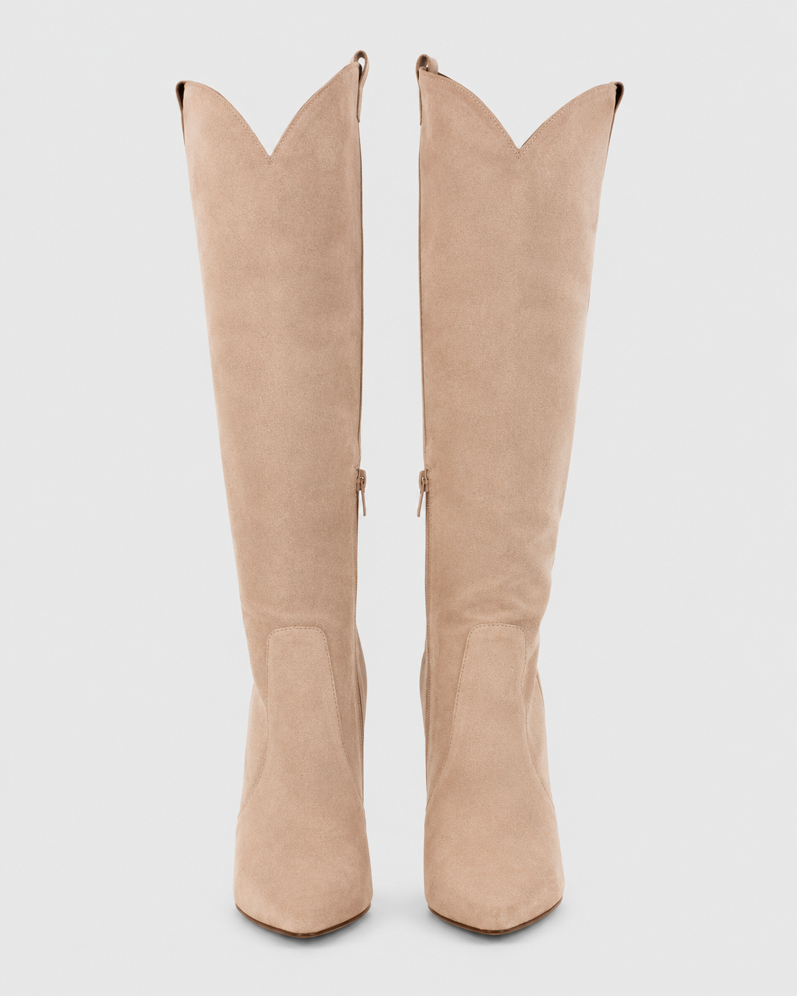 Women's Western Knee High Boots with Pointed Toe and Stiletto Heel