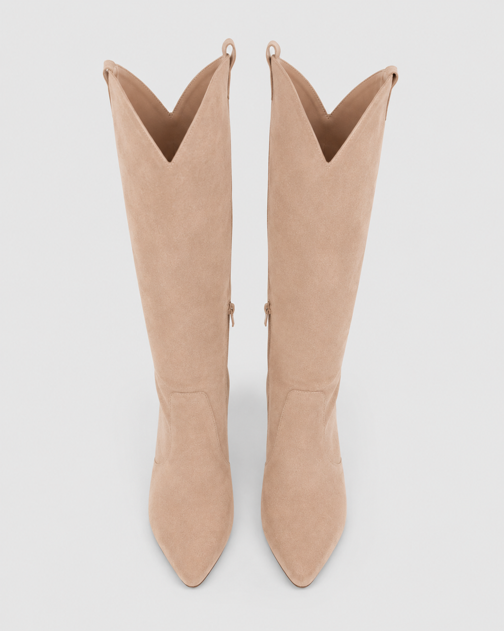 Women's Western Knee High Boots with Pointed Toe and Stiletto Heel