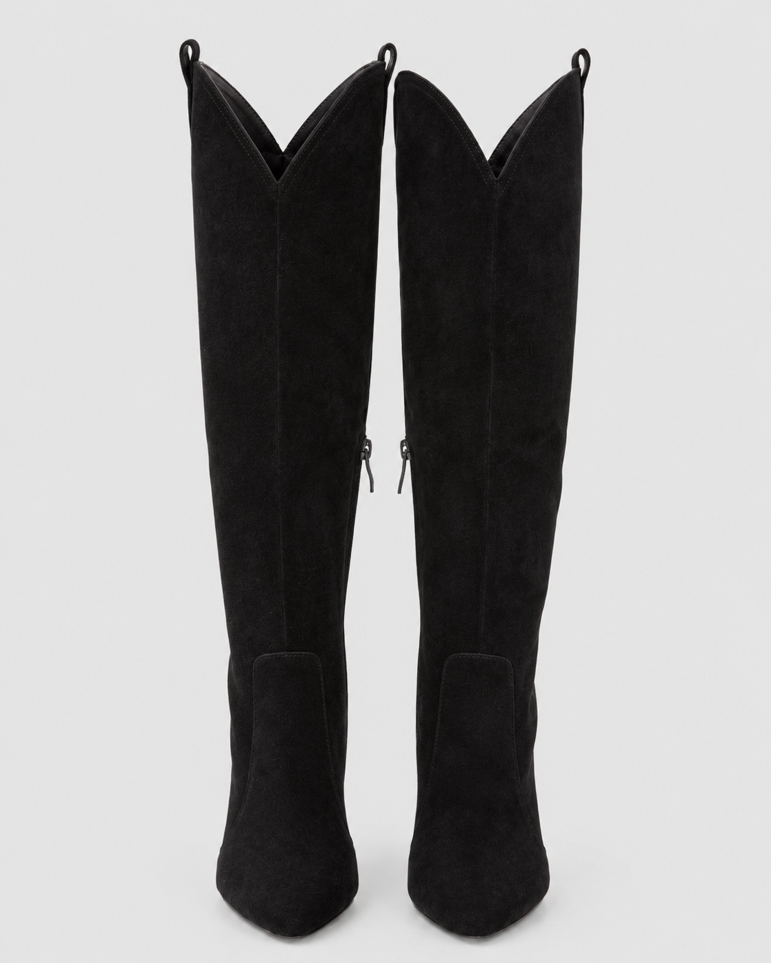 Women's Western Knee High Boots with Pointed Toe and Stiletto Heel