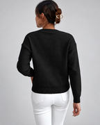 Women's Cable Knit Jumper with Crew Neck