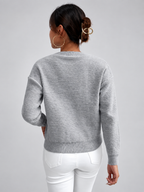 Women's Cable Knit Jumper with Crew Neck