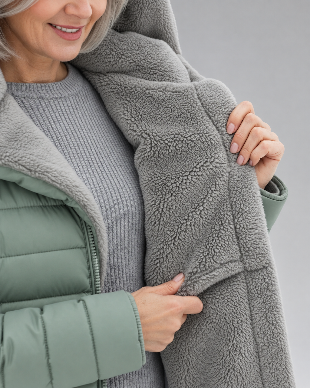 Women's Longline Puffer Coat with Soft Fleece Lining and Zip Front