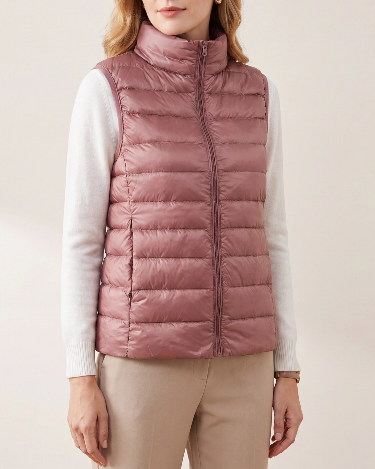 Women's Lightweight Padded Zip Up Puffer Gilet