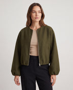 Women's Lightweight Zip Up Bomber Jacket