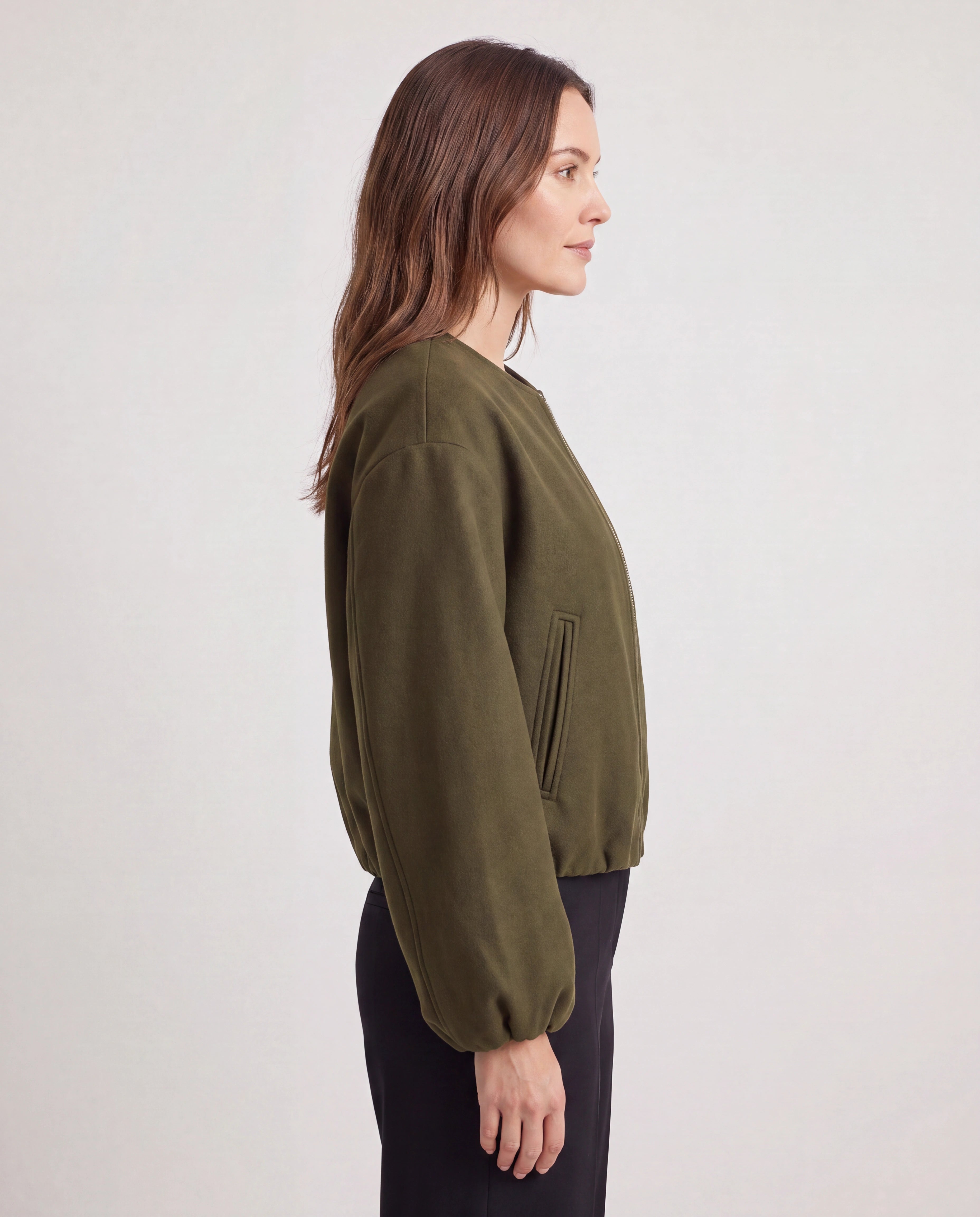 Women's Lightweight Zip Up Bomber Jacket