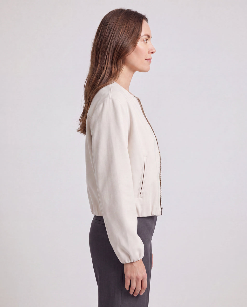 Women's Lightweight Zip Up Bomber Jacket