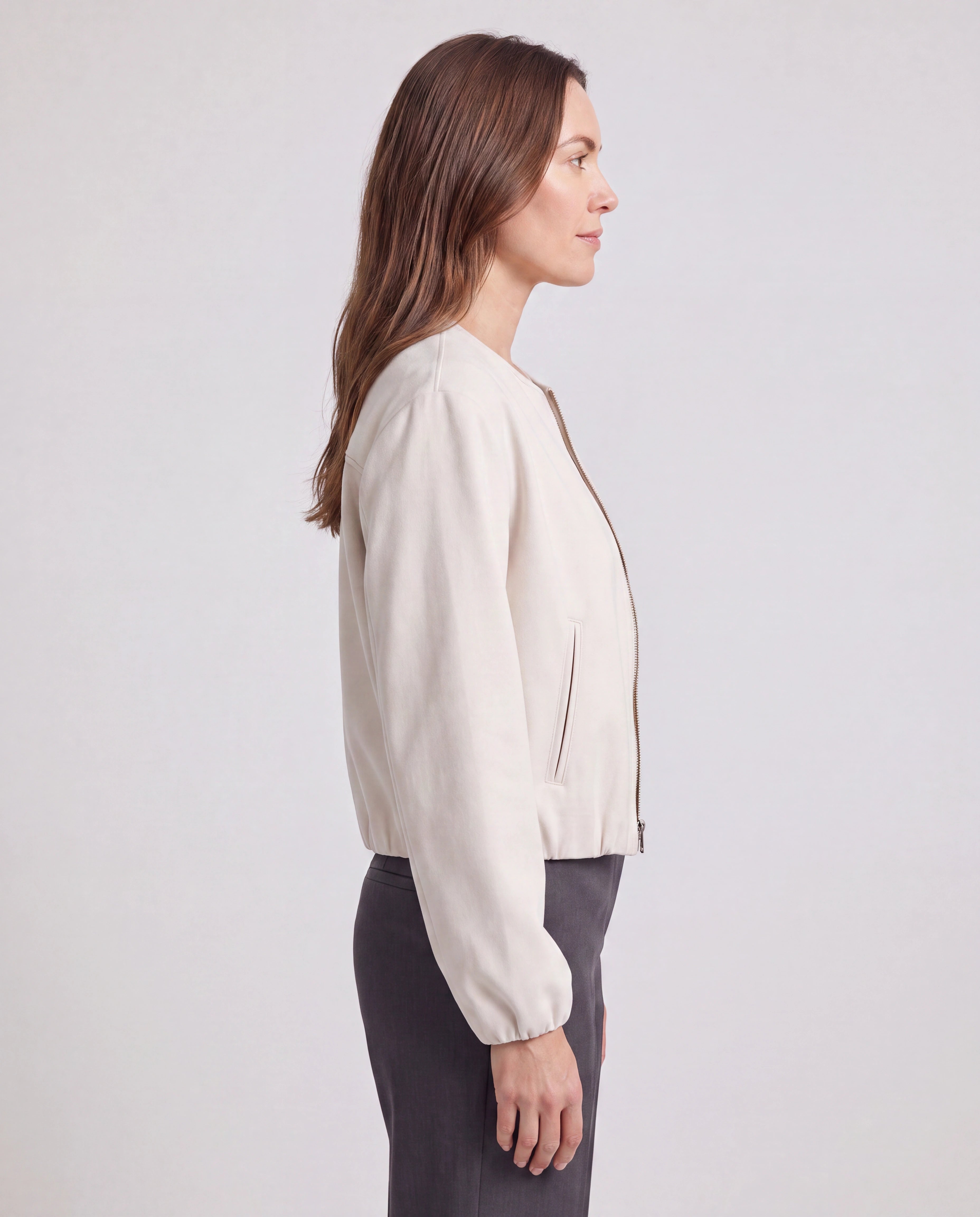 Women's Lightweight Zip Up Bomber Jacket