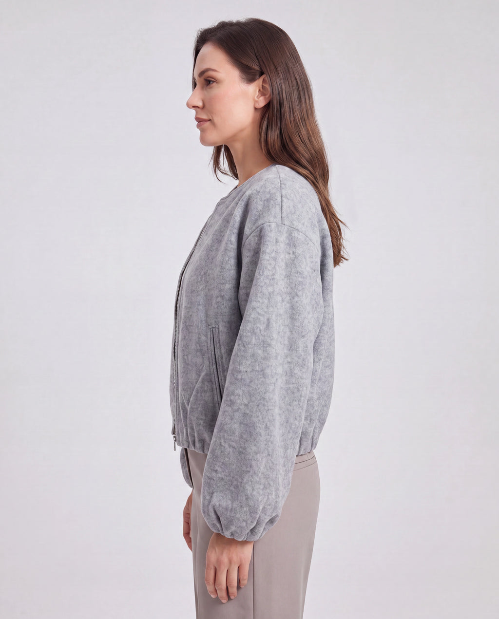 Women's Lightweight Zip Up Bomber Jacket