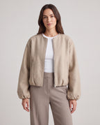 Women's Lightweight Zip Up Bomber Jacket