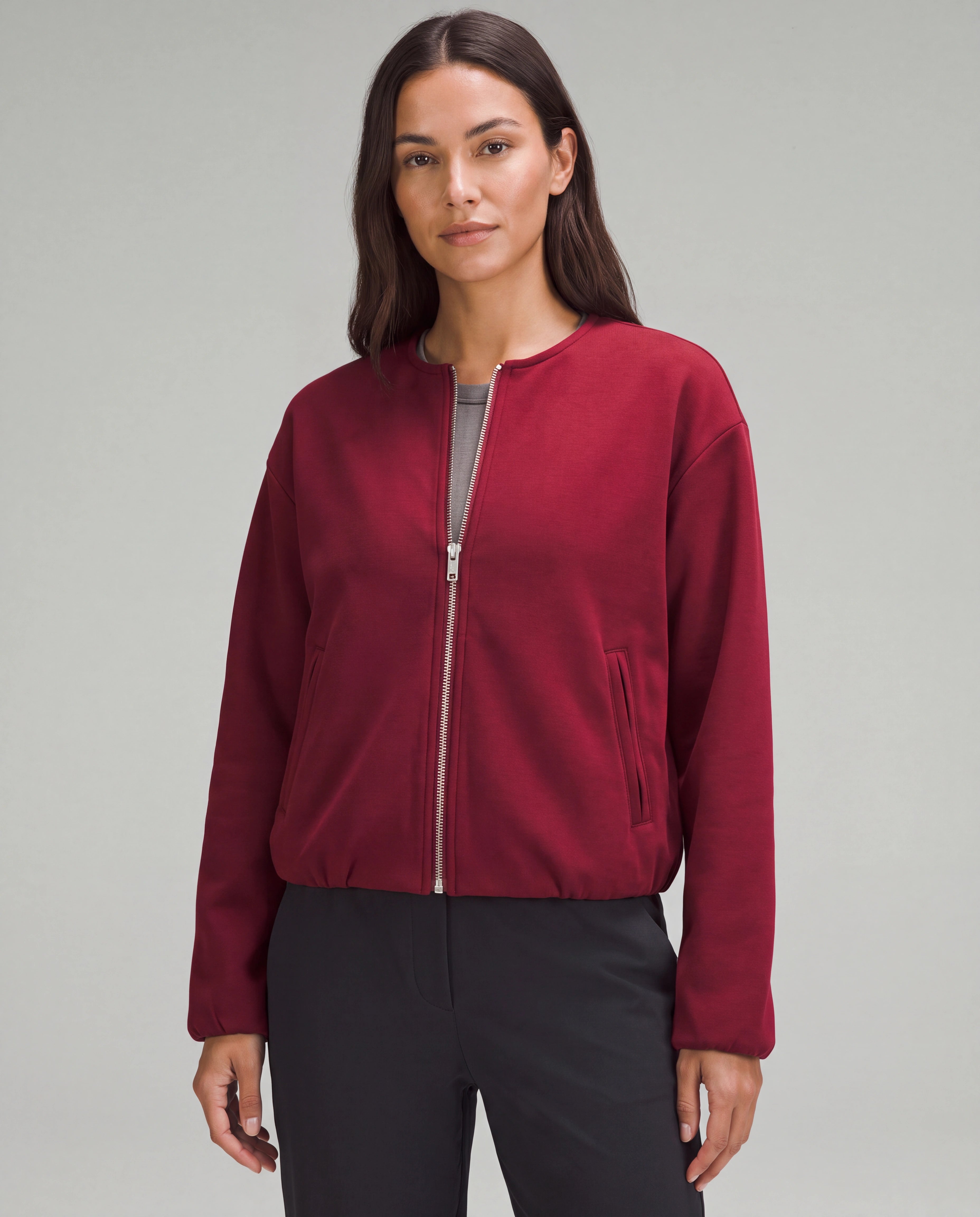 Women's Lightweight Zip Up Bomber Jacket