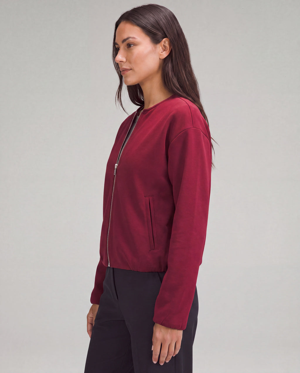 Women's Lightweight Zip Up Bomber Jacket
