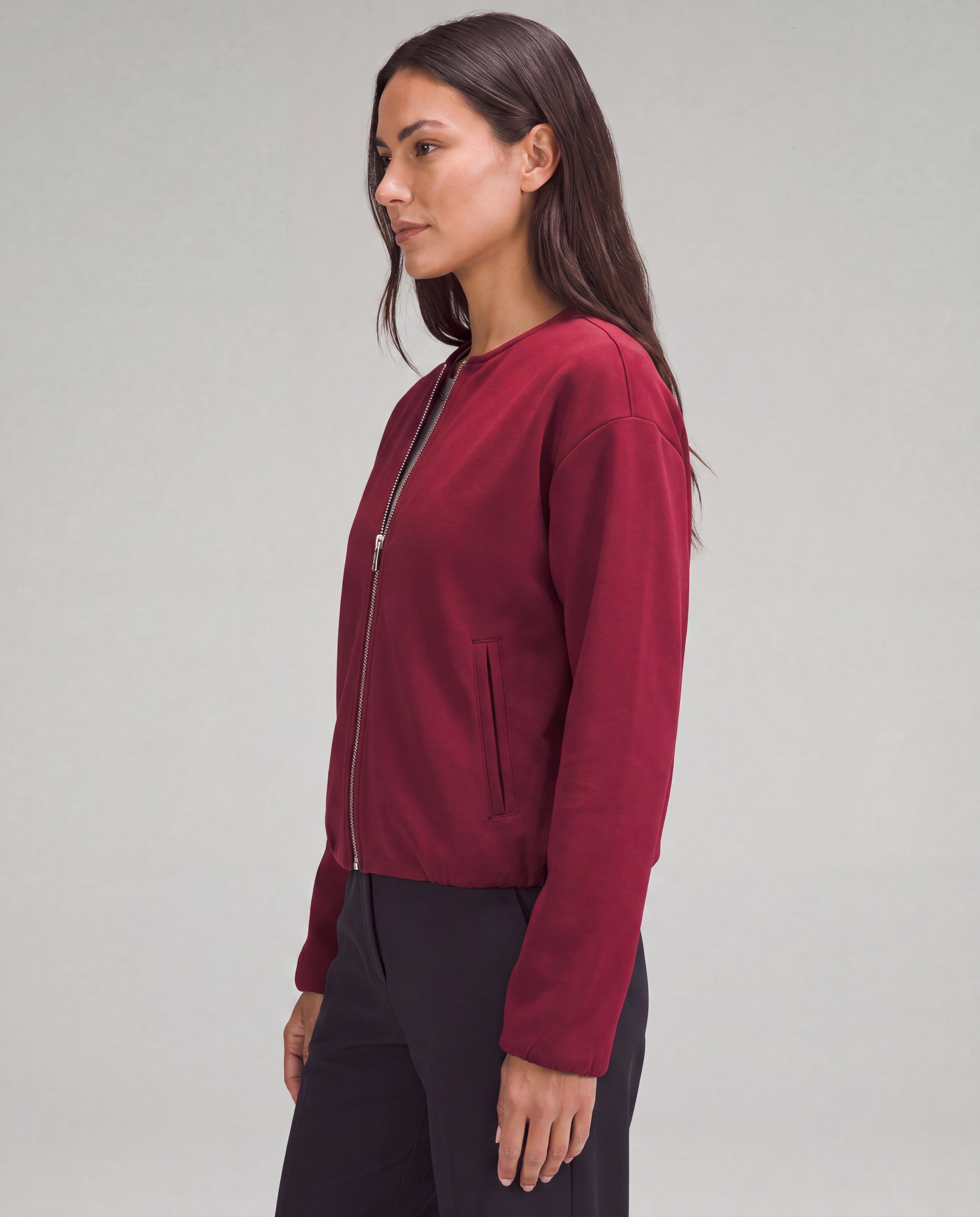 Women's Lightweight Zip Up Bomber Jacket