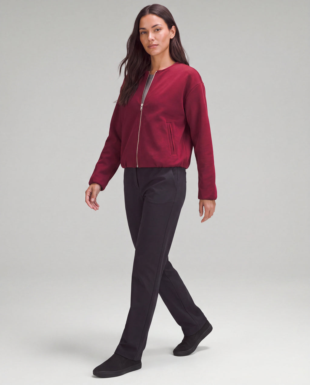 Women's Lightweight Zip Up Bomber Jacket