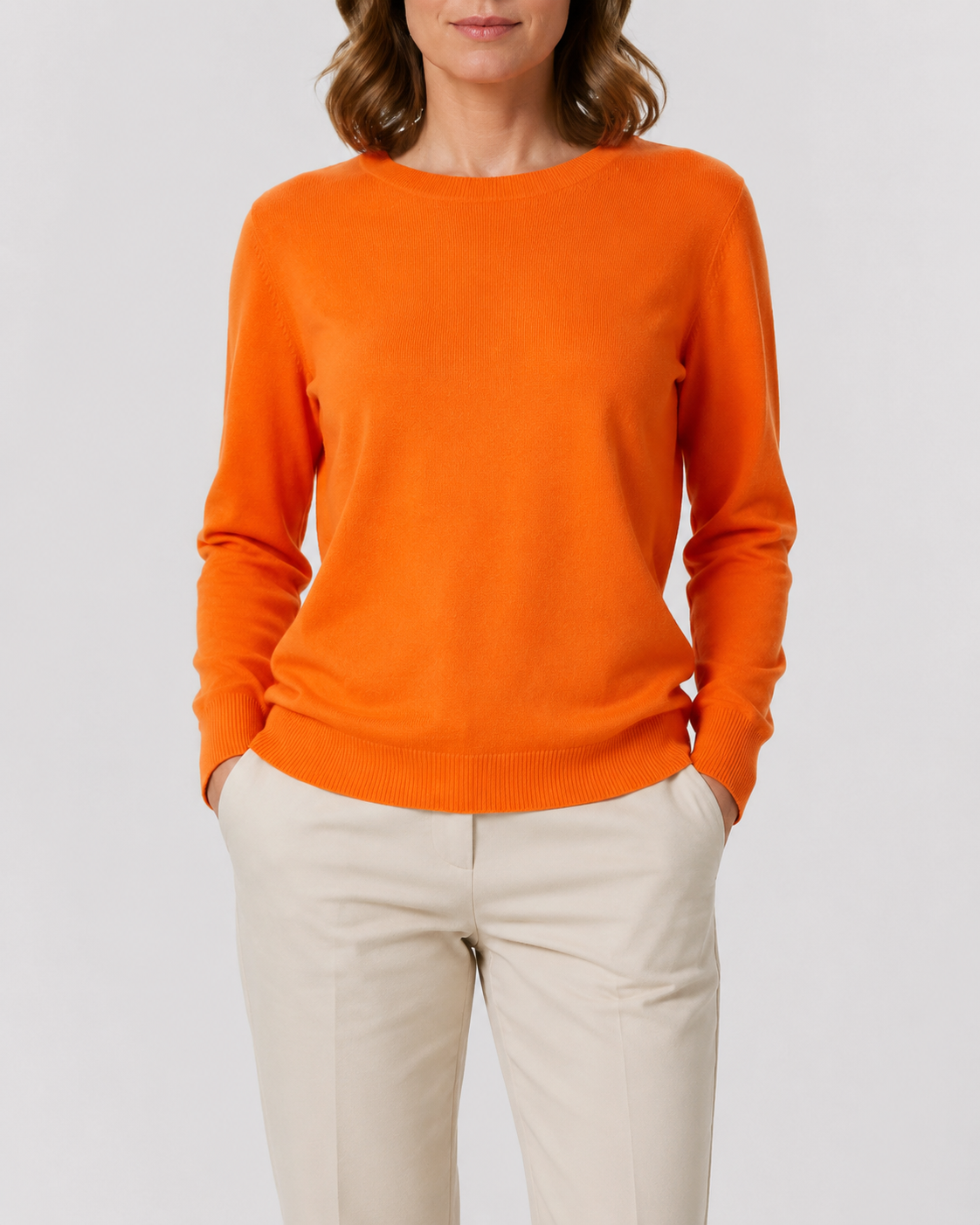 Women's Mock Neck Wool Look Knit Jumper