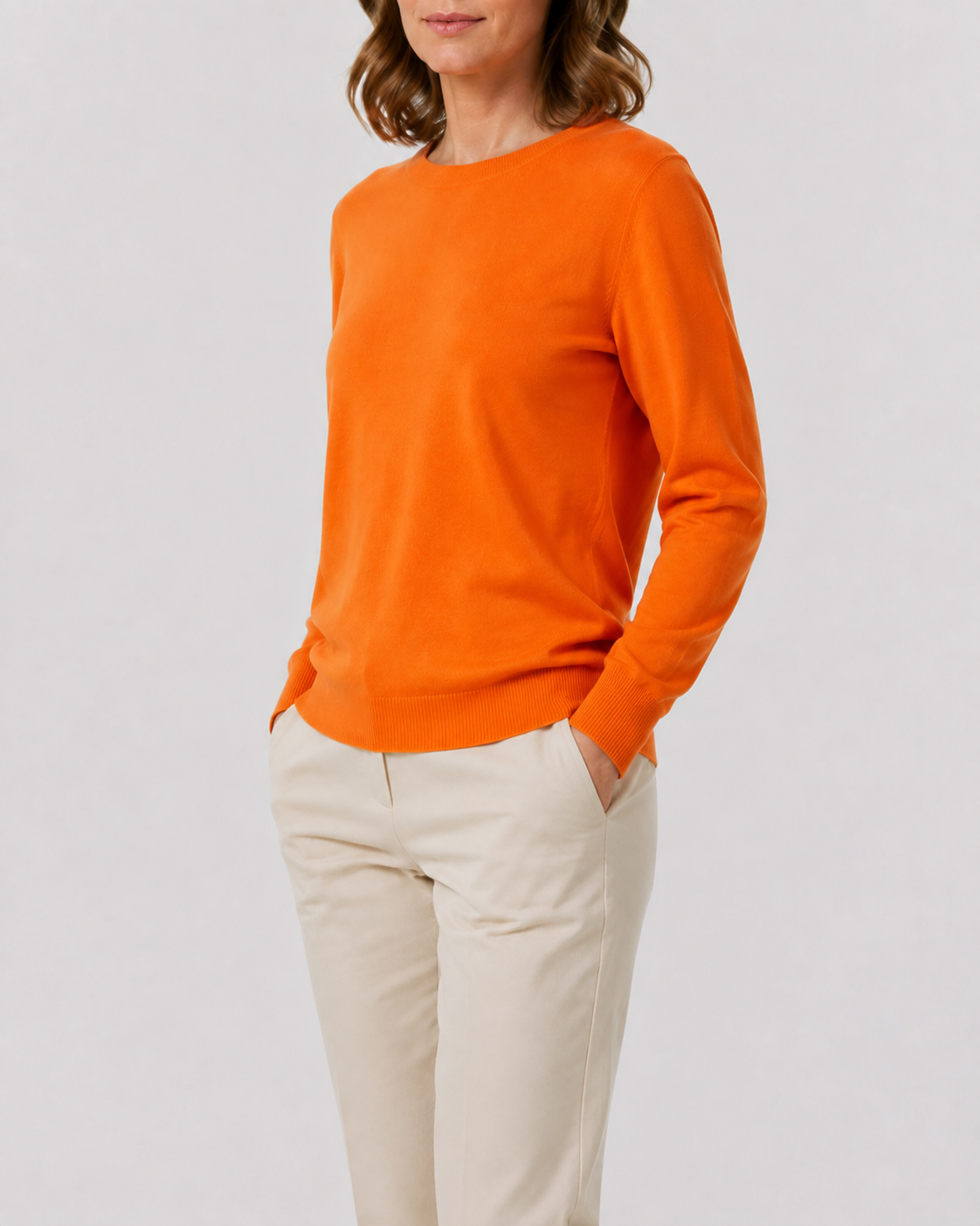 Women's Mock Neck Wool Look Knit Jumper