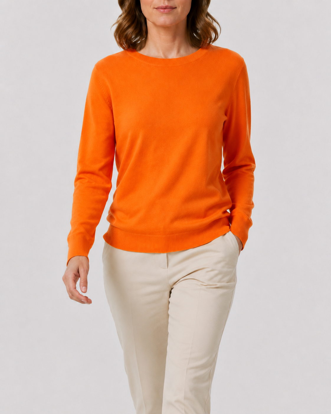 Women's Mock Neck Wool Look Knit Jumper