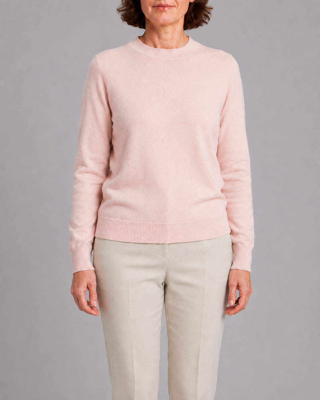 Women's Mock Neck Wool Look Knit Jumper
