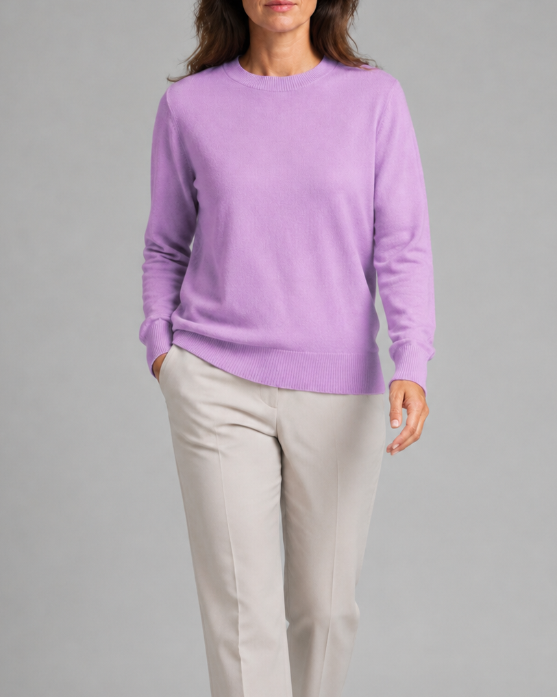 Women's Mock Neck Wool Look Knit Jumper