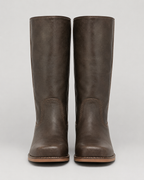 Women's Mid Calf Block Heel Riding Boots with Round Toe