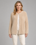 Women's Button Up Longline Knit Cardigan with Round Neck