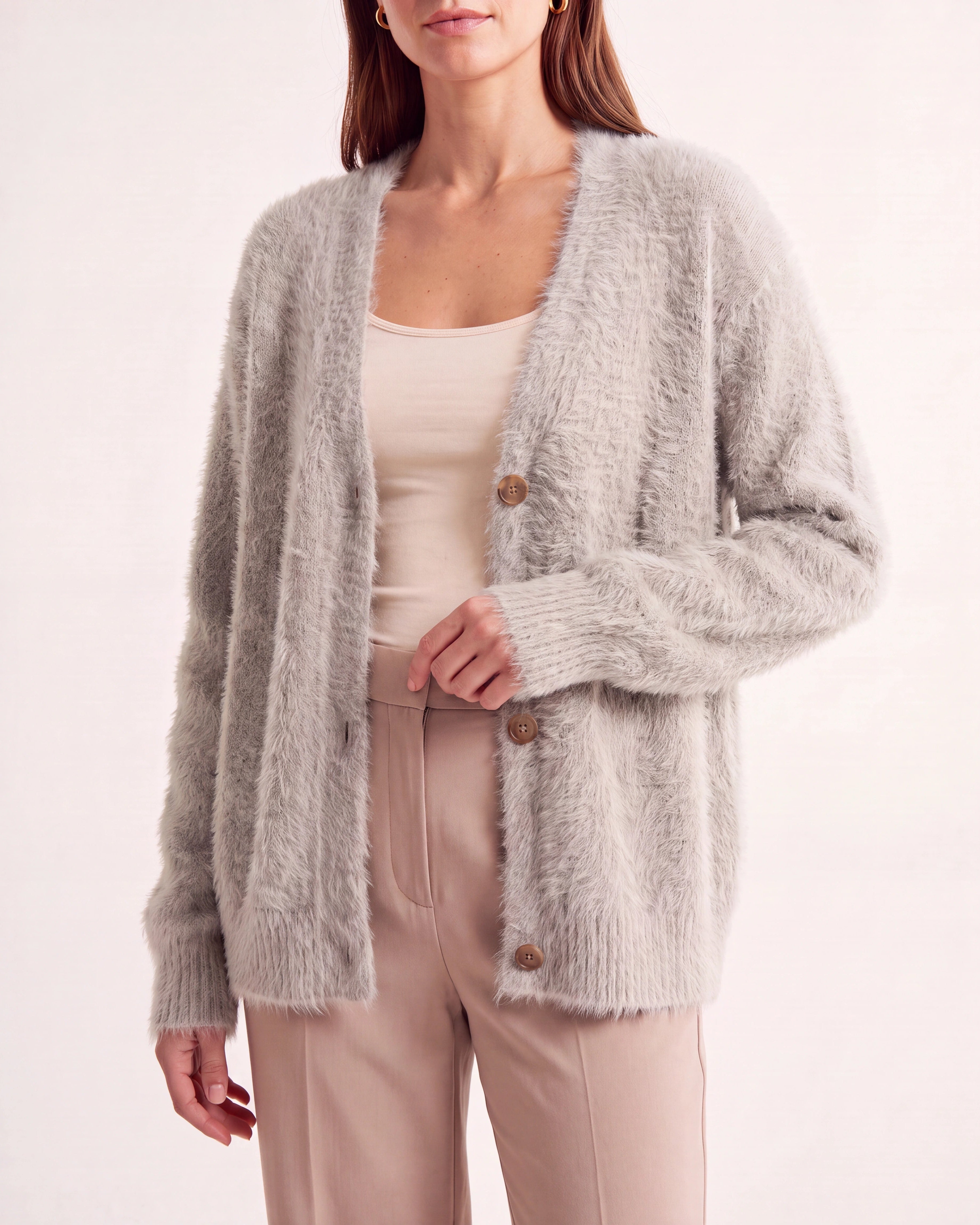 Women's Oversized Soft Knit Button Up Cardigan
