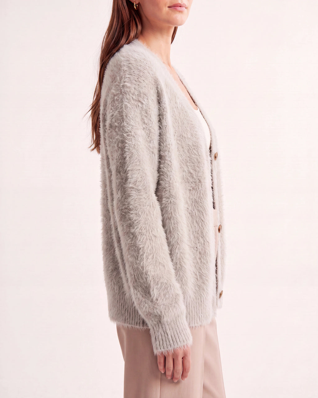 Women's Oversized Soft Knit Button Up Cardigan