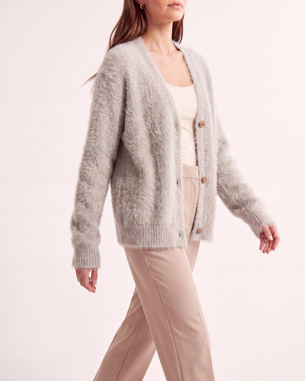 Women's Oversized Soft Knit Button Up Cardigan