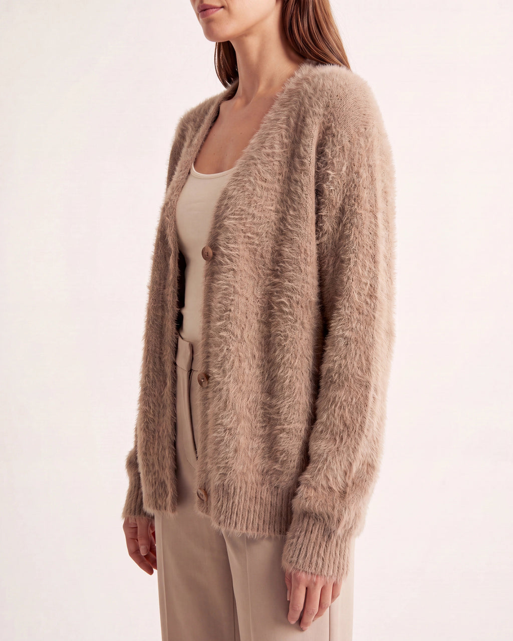 Women's Oversized Soft Knit Button Up Cardigan