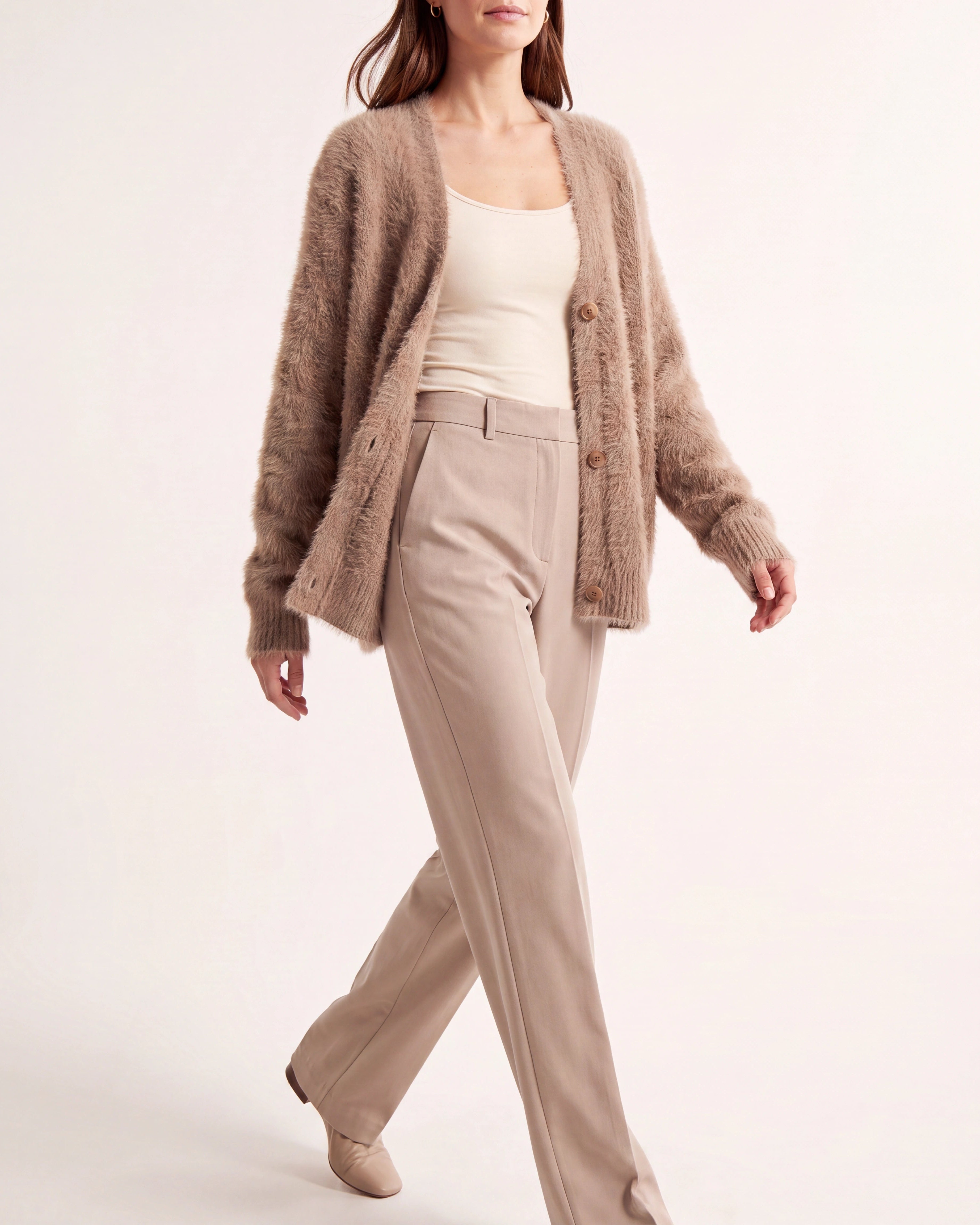 Women's Oversized Soft Knit Button Up Cardigan