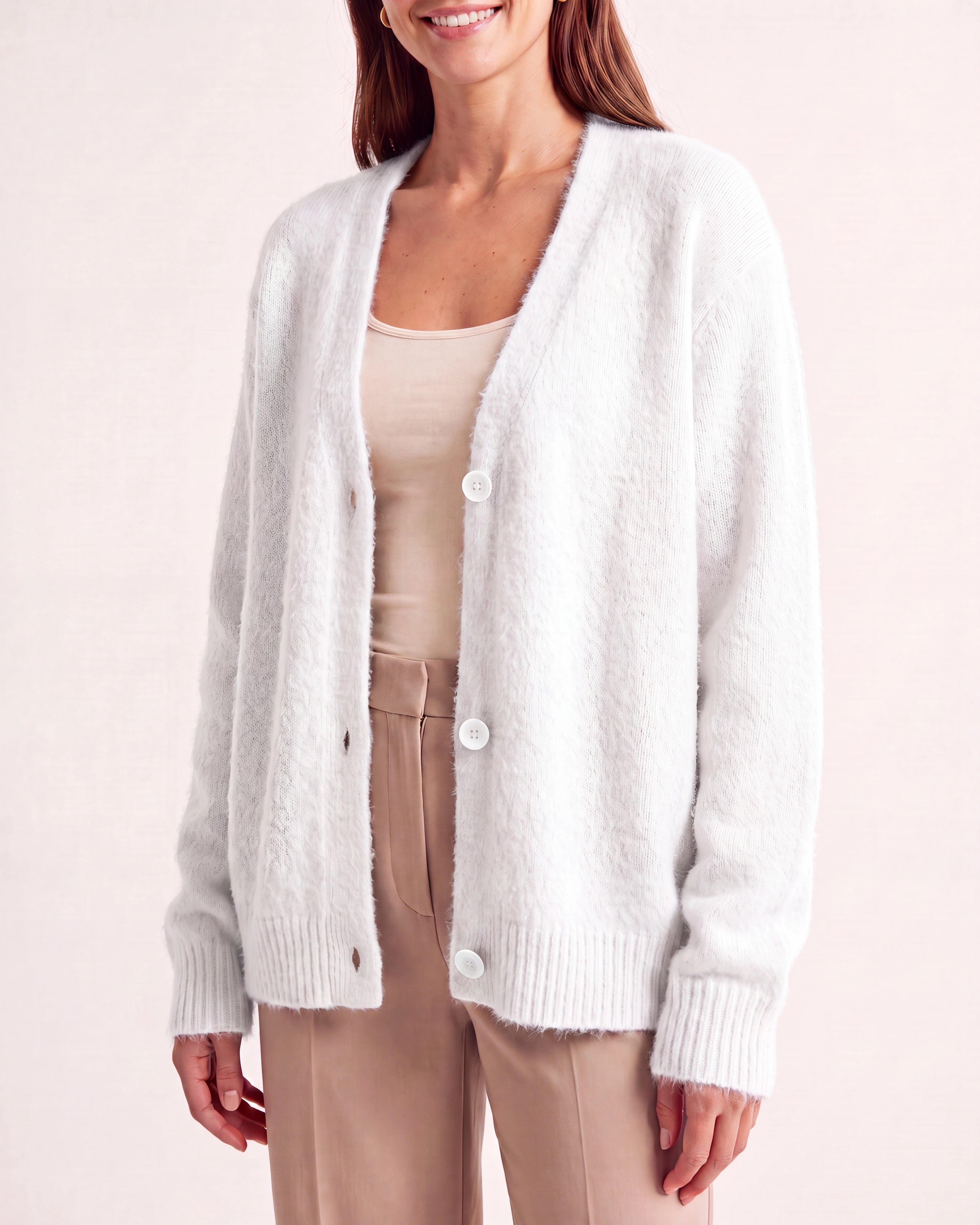 Women's Oversized Soft Knit Button Up Cardigan