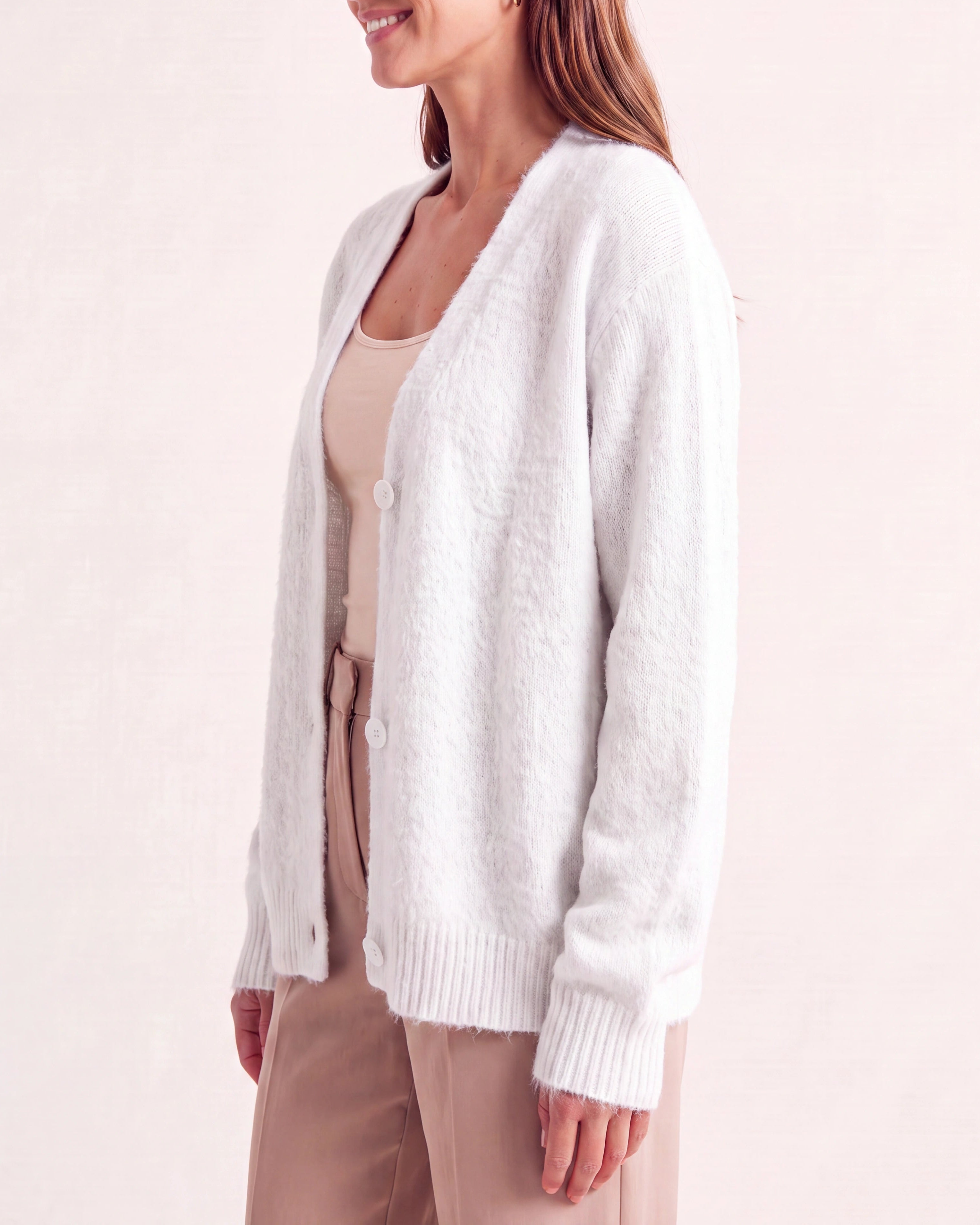 Women's Oversized Soft Knit Button Up Cardigan